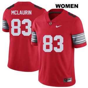 Women's NCAA Ohio State Buckeyes Terry McLaurin #83 College Stitched 2018 Spring Game Authentic Nike Red Football Jersey AC20D47JB